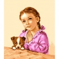 Набор для вышивания нитками GOBLENSET "Молящаяся маленькая девочка"